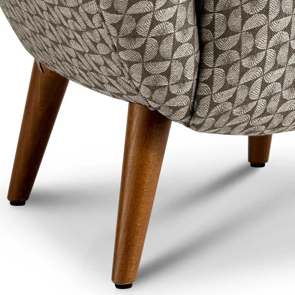 Wohnen Retro Designsessel in Beige und Braun gemustert - Regiovs