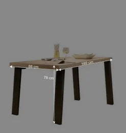 Wohnen Retro Esszimmer Einrichtung in Eiche - Rodonda (dreiteilig)