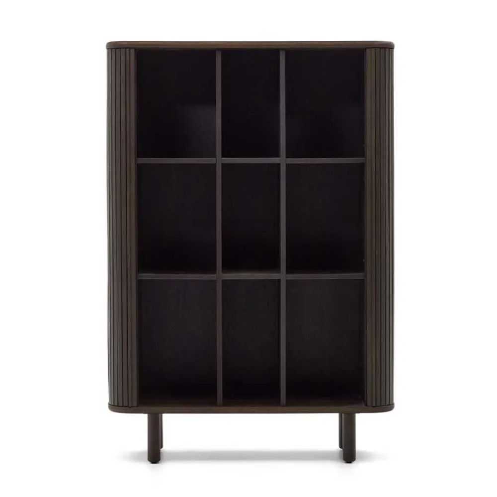 Wohnen Braune Möbel|Schränke*Retro Highboard mit Schiebetüren und Fächern - Tadaco