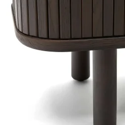 Wohnen Braune Möbel|Schränke*Retro Highboard mit Schiebetüren und Fächern - Tadaco