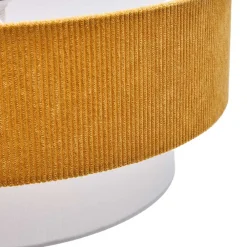 Wohnen Lampen & Leuchten*Retro Hängeleuchte in Senfgelb Cord - Dunedin