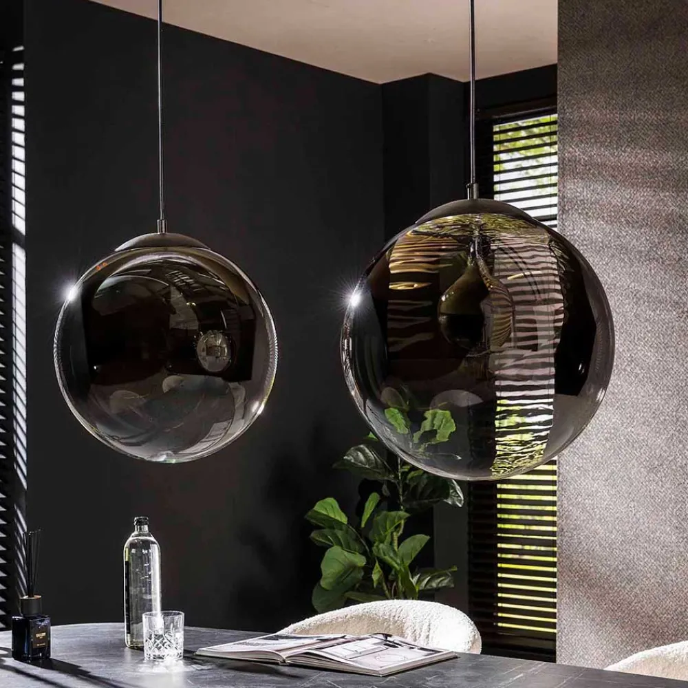 Wohnen Lampen & Leuchten*Retro Hängeleuchte mit zwei Kugelschirmen - Macy