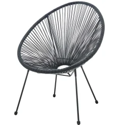 Wohnen Retro Loungestühle für Garten in Schwarz - Vicados (2er Set)