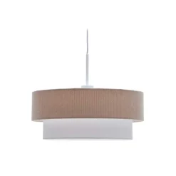 Wohnen Retro Pendelleuchte in Beige Cord - Emirello