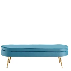 Wohnen Esszimmerbänke*Retro Polsterbank in ovaler Form - Navanna