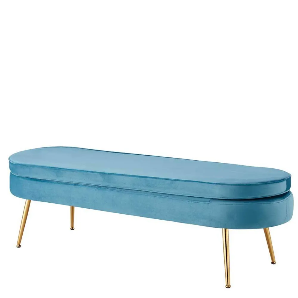 Wohnen Esszimmerbänke*Retro Polsterbank in ovaler Form - Navanna