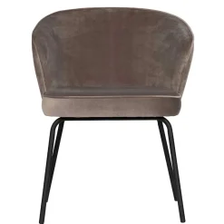 Wohnen Retro Polsterstühle in Khaki Samt - Ashley (2er Set)