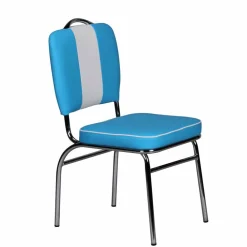 Wohnen Retro Polsterstuhl Reflecta mit Kunstleder und Chrom