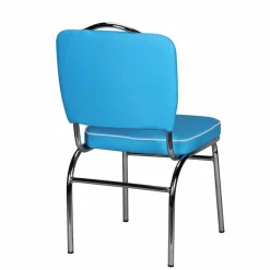 Wohnen Retro Polsterstuhl Reflecta mit Kunstleder und Chrom