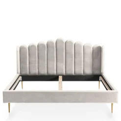 Wohnen Retro Samtbett in Beige - Curomma