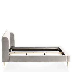 Wohnen Retro Samtbett in Beige - Curomma