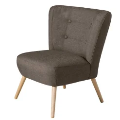 Wohnen Retro Sessel in Beigegrau Stoff - Florida