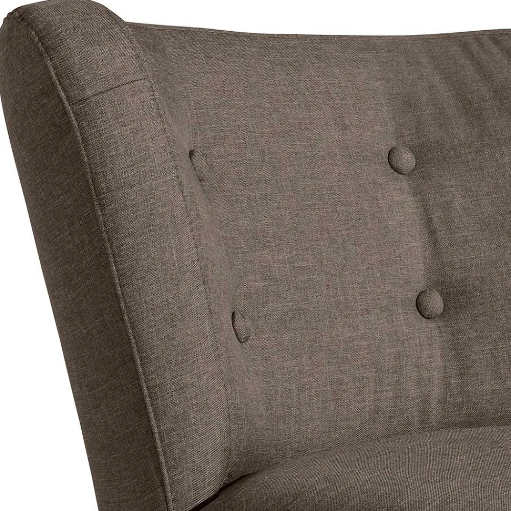 Wohnen Retro Sessel in Beigegrau Stoff - Florida