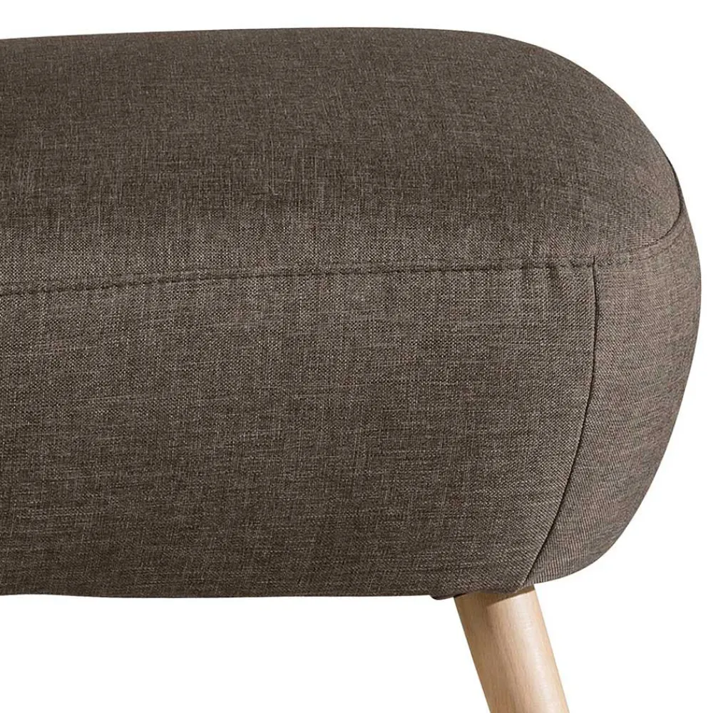 Wohnen Retro Sessel in Beigegrau Stoff - Florida