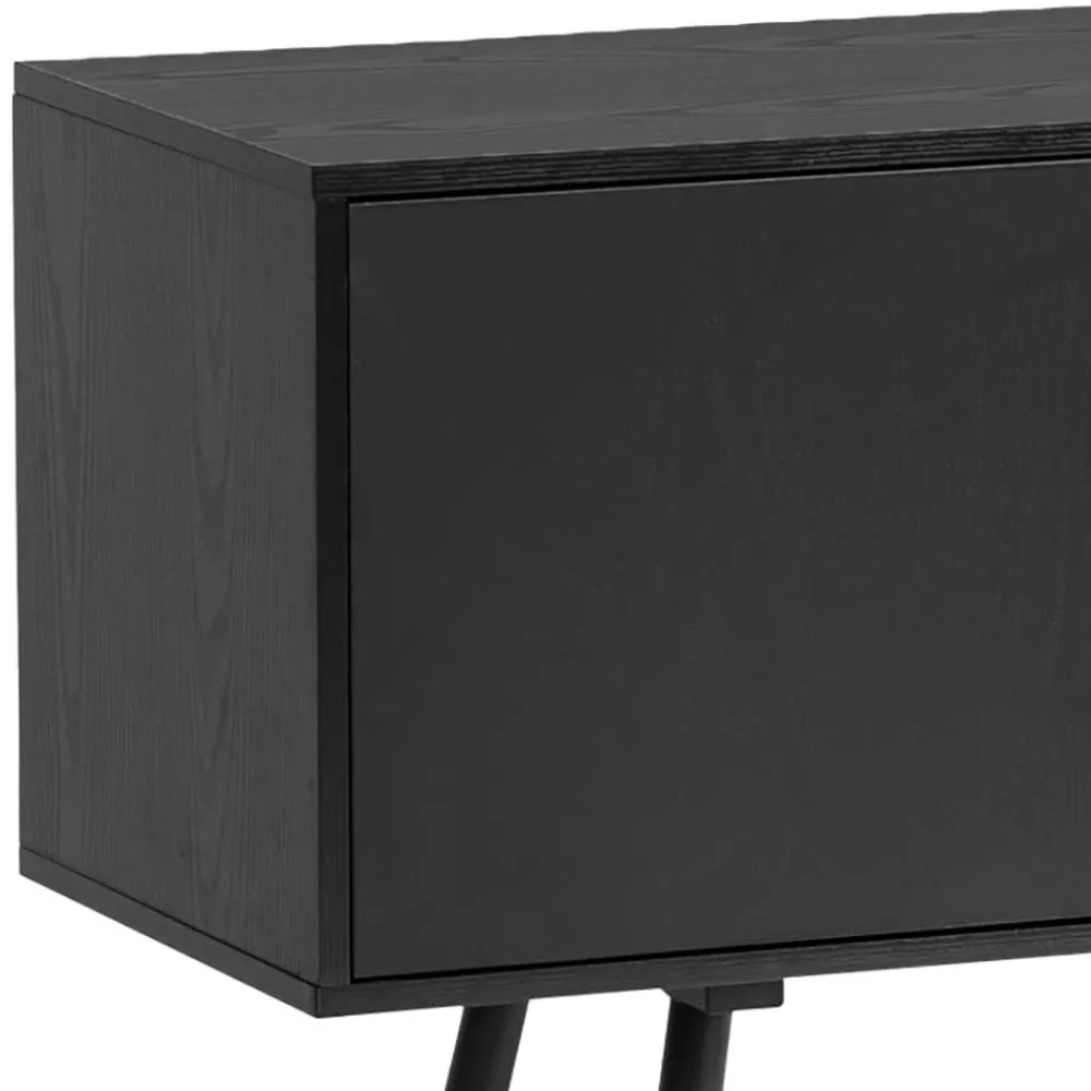 Wohnen Retro Sideboard in Schwarz - Flair