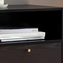 Wohnen Retro Sideboard in Schwarz - Flair