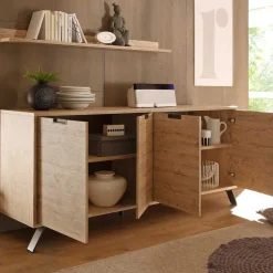 Wohnen Retro Möbel|Sideboards*Retro Sideboard Rodonda in Eiche