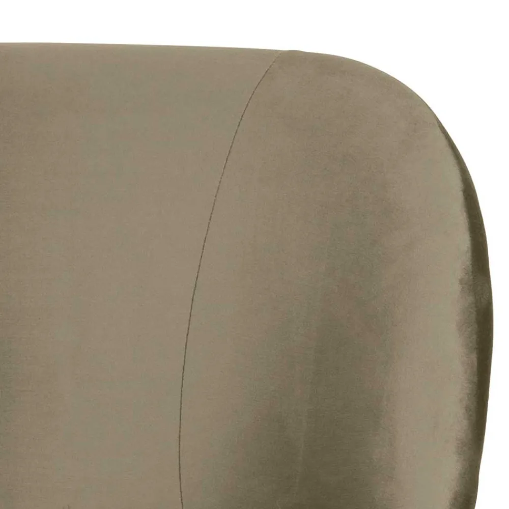 Wohnen Retro Style Sessel in Khaki Samtbezug - Cuba