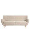 Wohnen Retro Möbel|Sofas*Retro Style Sofa in Beige mit Natur - Paulo