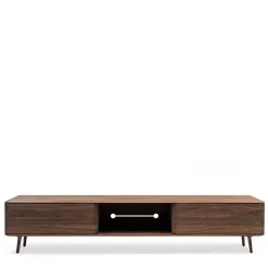 Wohnen Retro Möbel|Sideboards & Kommoden*Retro TV Element aus Nussbaum Massivholz - Rivossa