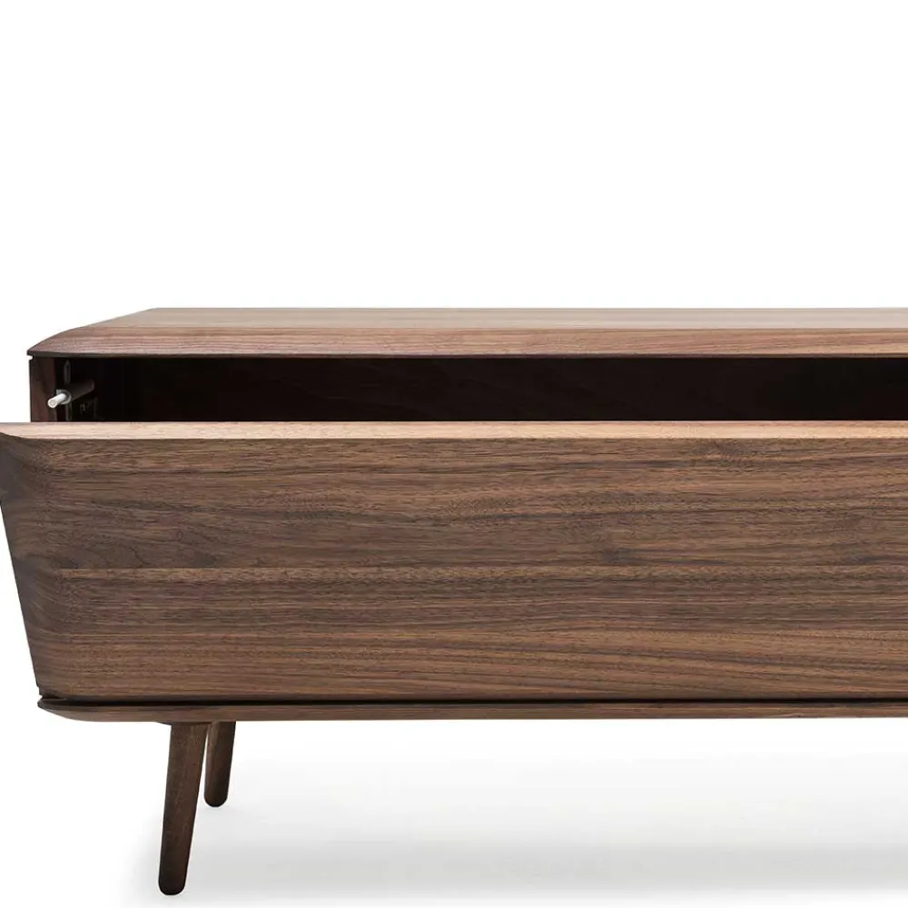 Wohnen Retro Möbel|Sideboards & Kommoden*Retro TV Element aus Nussbaum Massivholz - Rivossa