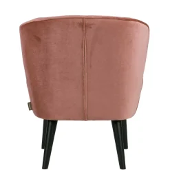 Wohnen Retro Möbel|Sessel*Retro Vintage Sessel in Altrosa Samt - Ventura