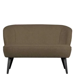 Wohnen Retro Wohnzimmersofa in Hellbraun Plüsch - Kermita