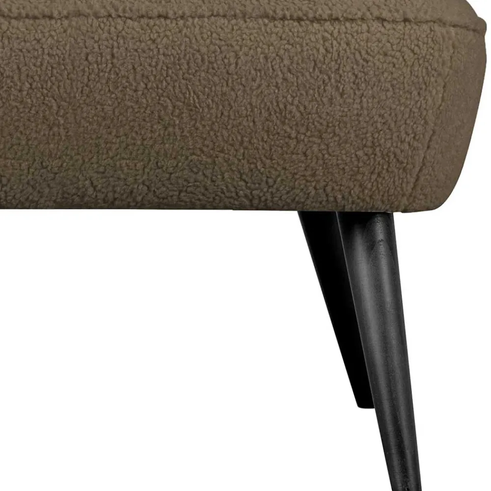 Wohnen Retro Wohnzimmersofa in Hellbraun Plüsch - Kermita