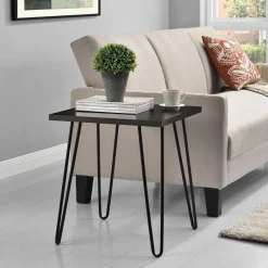 Wohnen Braune Möbel|Couchtisch*Retrodesign Beistelltisch in Eiche Optik Dunkelbraun - Braving