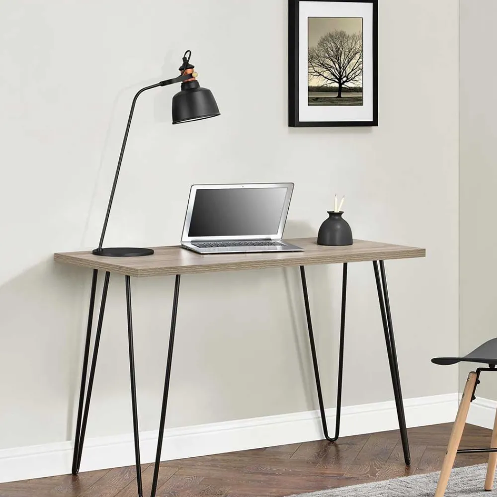 Wohnen Retrodesign Schreibtisch mit Haarnadel Beinen - Dressed