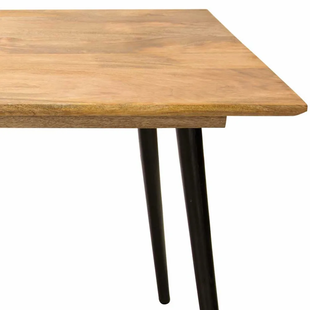 Wohnen Retro-Esstisch aus Mangobaum Massivholz - Offia