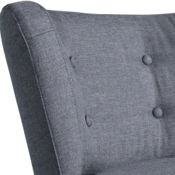 Wohnen Retro-Sessel in Jeansblau Stoff - Florida