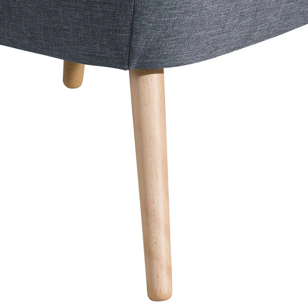 Wohnen Retro-Sessel in Jeansblau Stoff - Florida