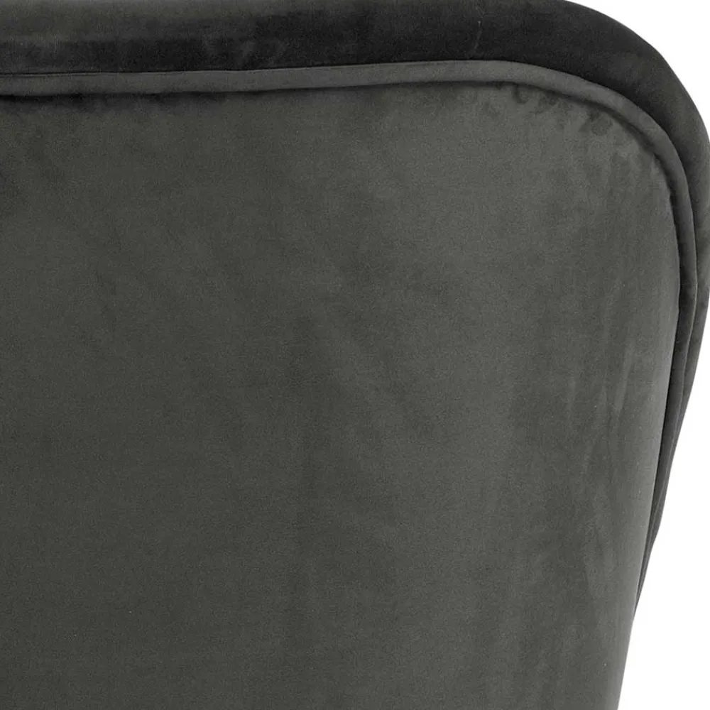 Wohnen Retrosessel in Schwarz mit Samtbezug - Betty