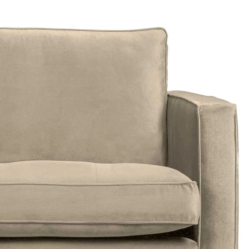 Wohnen Retrosofa mit drei Sitzplätzen in Khaki - Afeiro