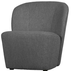 Wohnen Retro Möbel|Sessel & Hocker*Retrostil Sessel aus Boucle-Stoff Dunkelgrau - Negro