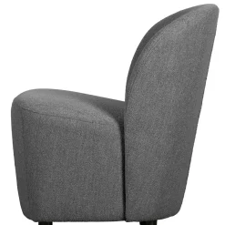 Wohnen Retro Möbel|Sessel & Hocker*Retrostil Sessel aus Boucle-Stoff Dunkelgrau - Negro