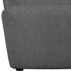 Wohnen Retro Möbel|Sessel & Hocker*Retrostil Sessel aus Boucle-Stoff Dunkelgrau - Negro