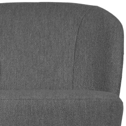 Wohnen Retro Möbel|Sessel & Hocker*Retrostil Sessel aus Boucle-Stoff Dunkelgrau - Negro