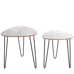 Wohnen Retrostil Zweisatztisch Set - Luoretta (zweiteilig)