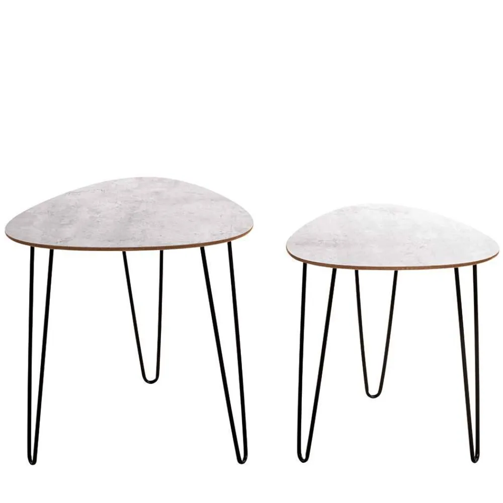 Wohnen Retrostil Zweisatztisch Set - Luoretta (zweiteilig)