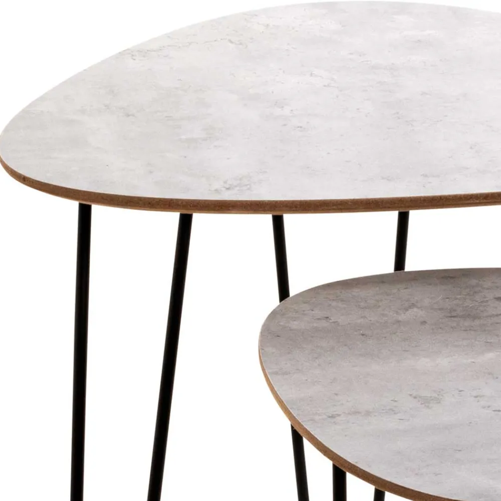 Wohnen Retrostil Zweisatztisch Set - Luoretta (zweiteilig)