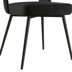 Wohnen Retro Möbel|Küchenstühle*Retrostuhl in Schwarz Samt - Magan