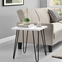 Wohnen Telefontische*Retro-Style Beistelltisch in Weiß - Inna