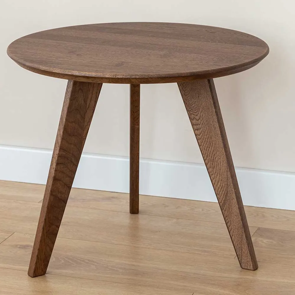 Wohnen Retro-Wohnzimmertisch aus braun geöltem Eichenholz - Borganel