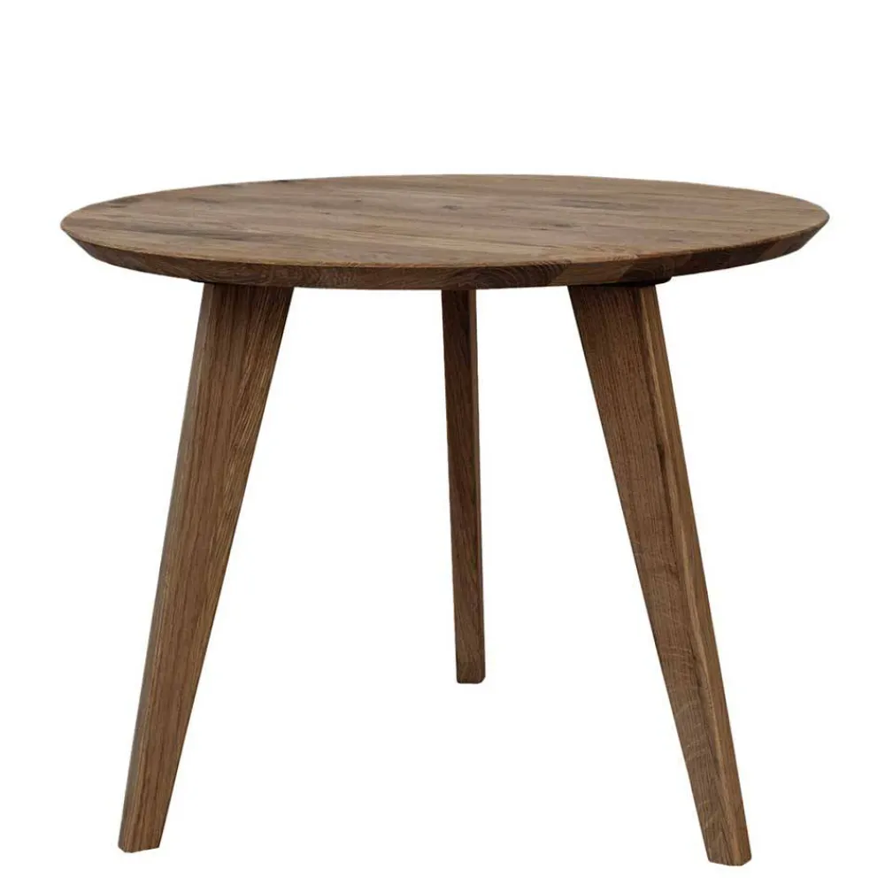 Wohnen Retro-Wohnzimmertisch aus braun geöltem Eichenholz - Borganel