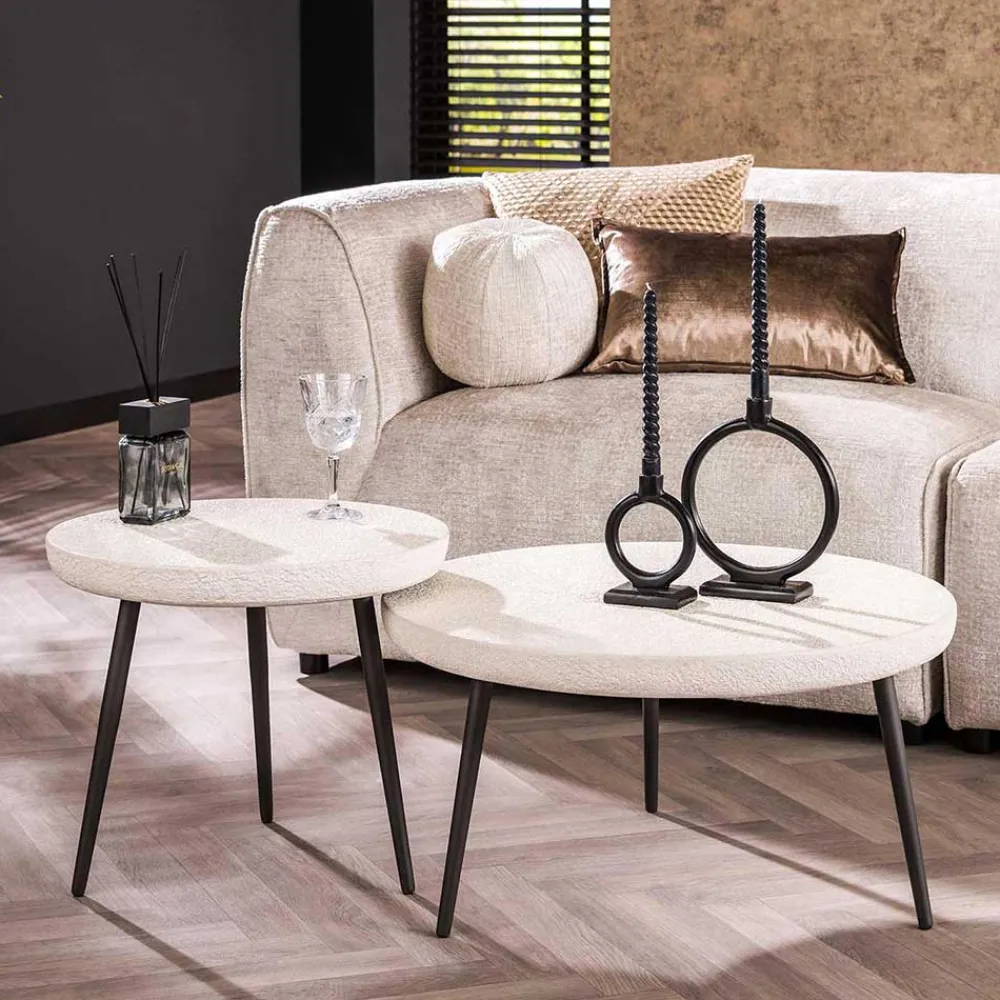 Wohnen Retro-Wohnzimmertische aus Marmorkomposit - Percos (zweiteilig)