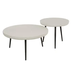 Wohnen Retro-Wohnzimmertische aus Marmorkomposit - Percos (zweiteilig)