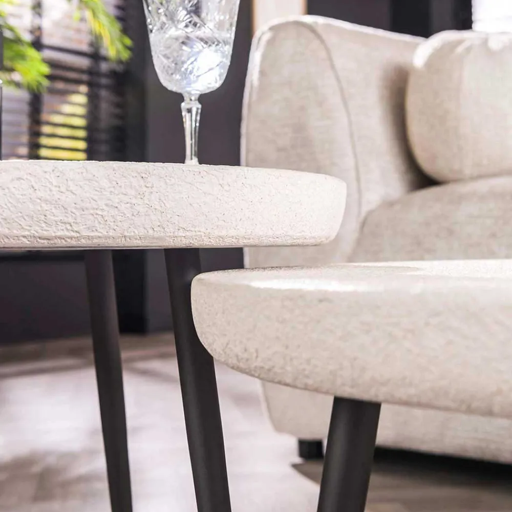 Wohnen Retro-Wohnzimmertische aus Marmorkomposit - Percos (zweiteilig)