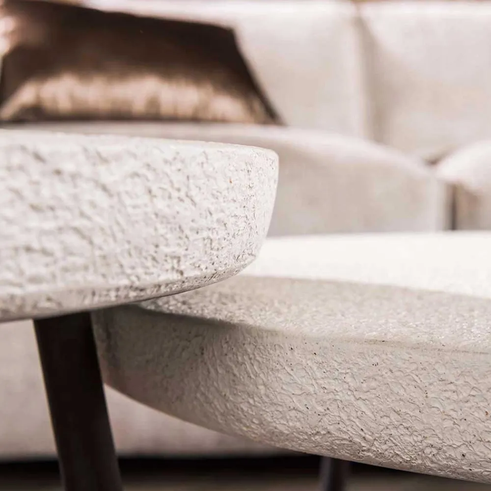 Wohnen Retro-Wohnzimmertische aus Marmorkomposit - Percos (zweiteilig)